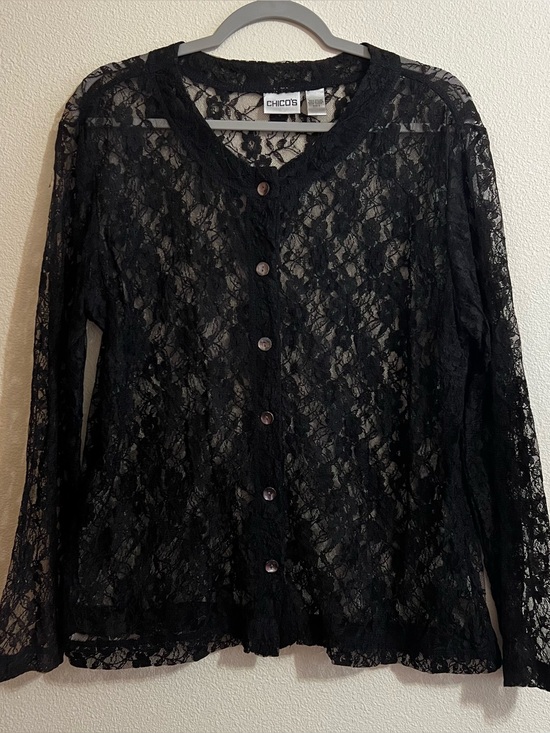 Chico's Tops - Chicos Lace Button Down Blouse 3